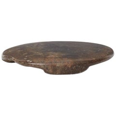 Antique Round Marble Roti Board, Rajasthan, 19th Century