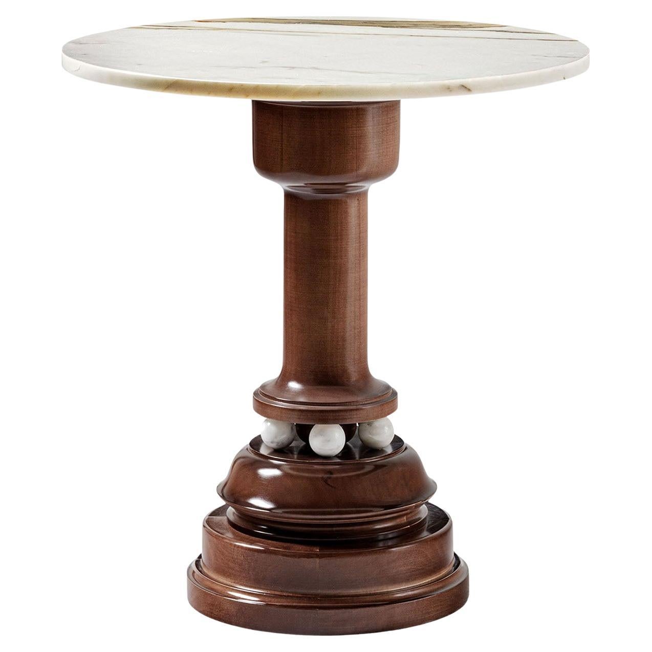 Round Marble Side Table For Sale