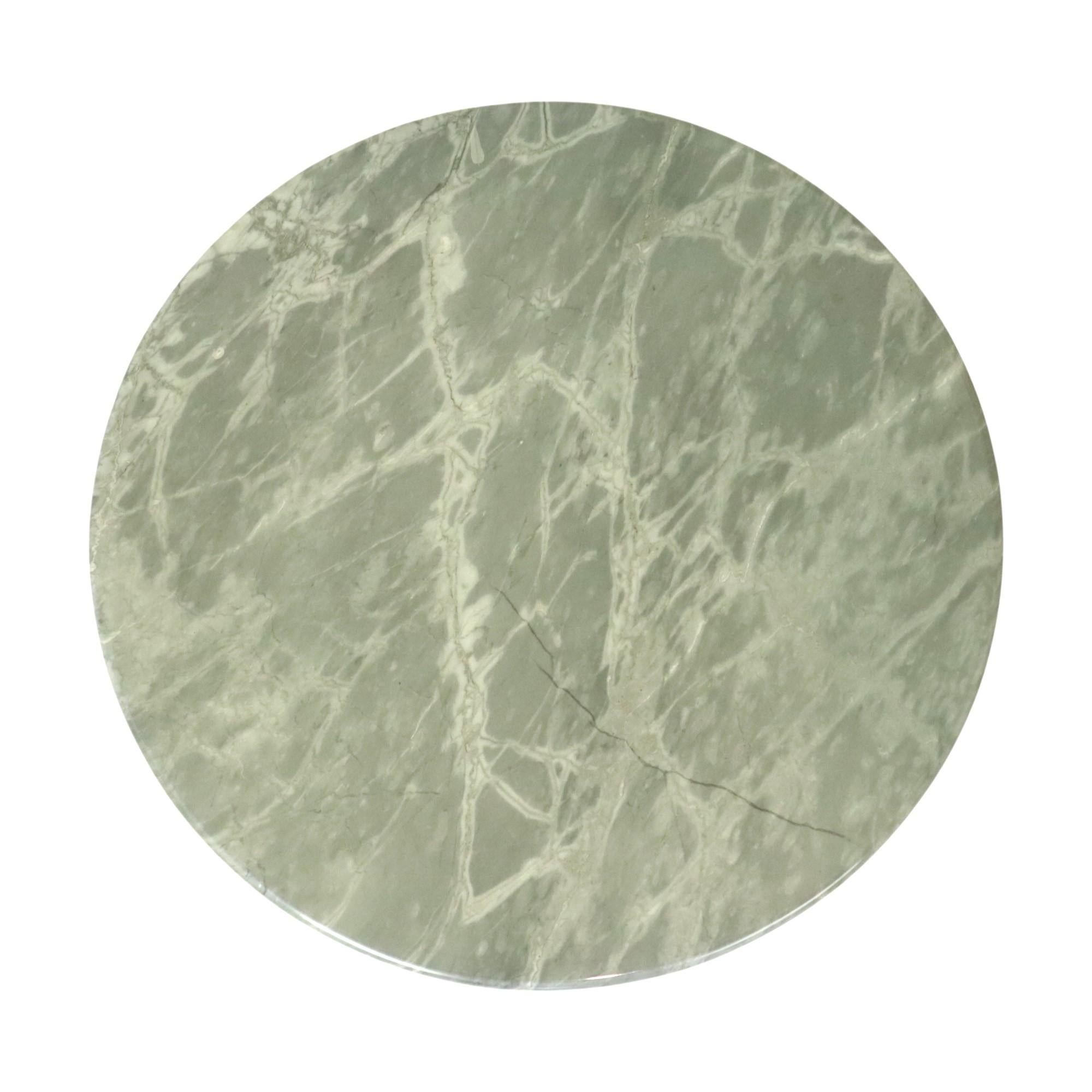 Table d'appoint ronde en marbre Table à plantes sur roulettes 1970 en vente 3