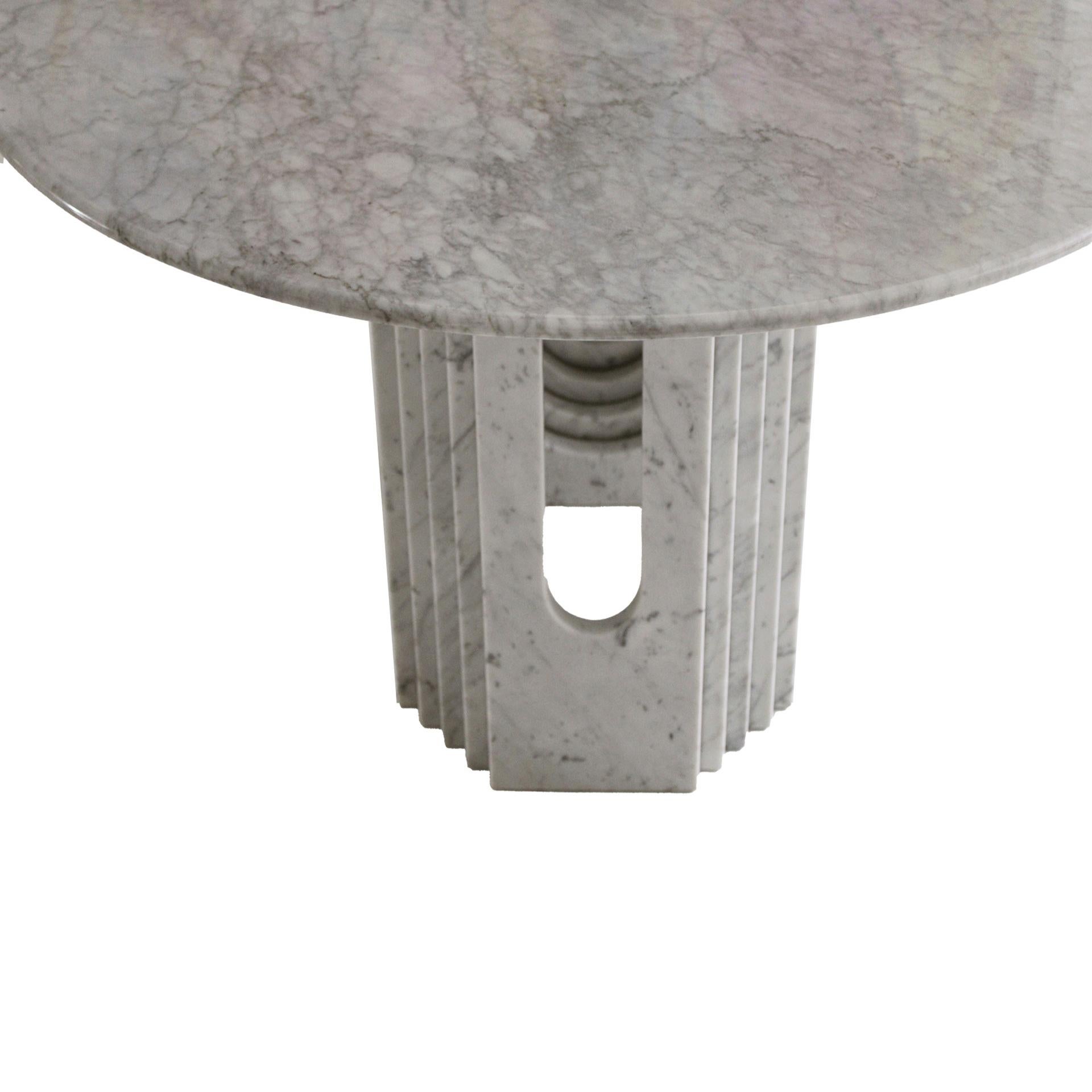 Italian Round Marble Table designed by Carlo Scarpa for Cattelan, Italy 70s