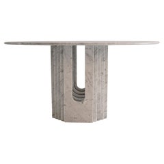 Round Marble Table designed by Carlo Scarpa for Cattelan, Italy 70s