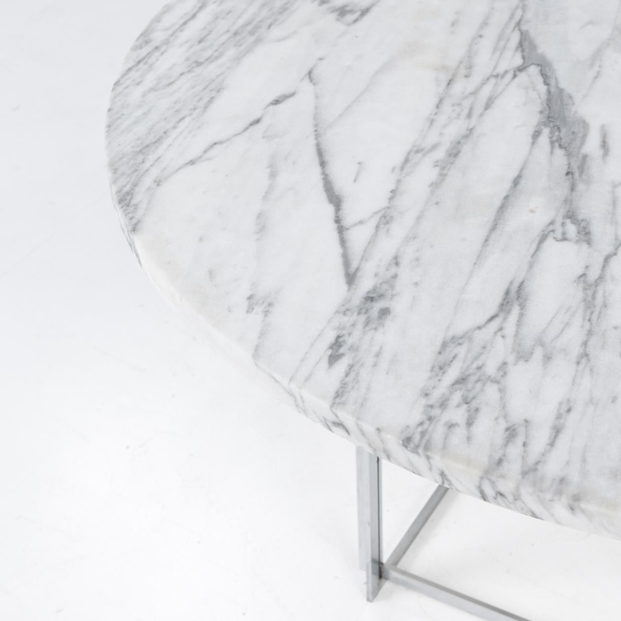 Scandinavian Modern Round marble table PK 54 by Poul Kjærholm For Sale