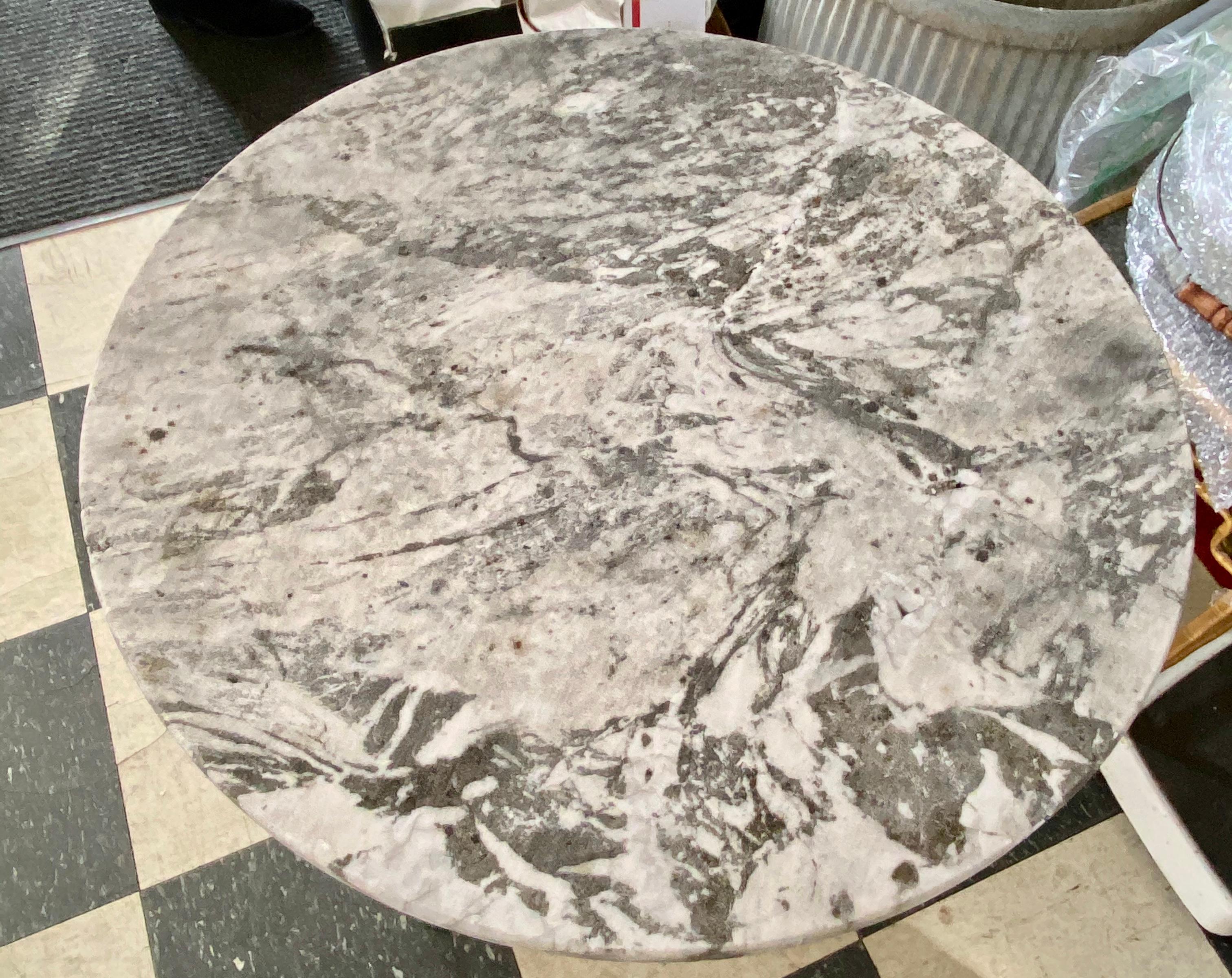round marble top bistro table