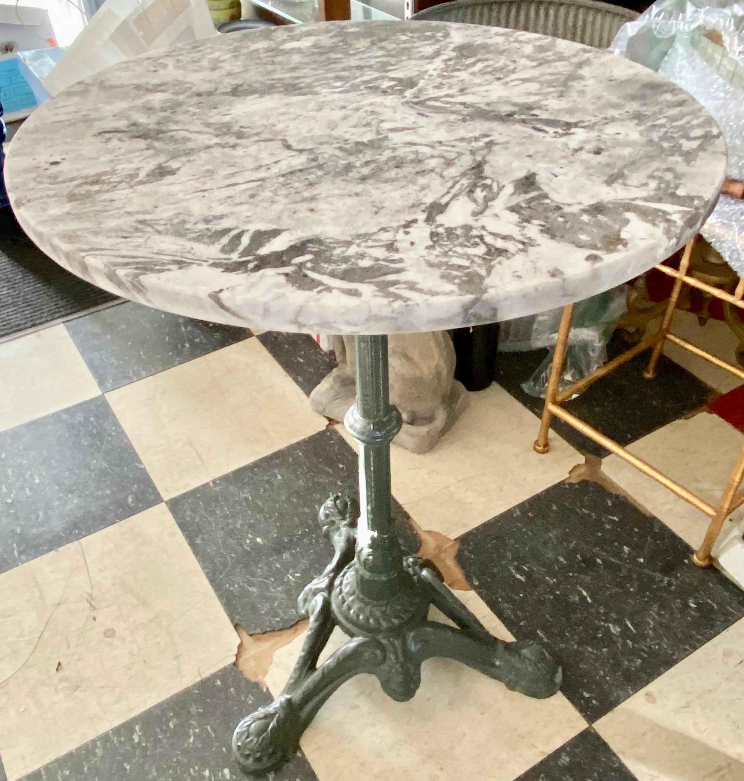 Round Marble-Top Bistro Table 2