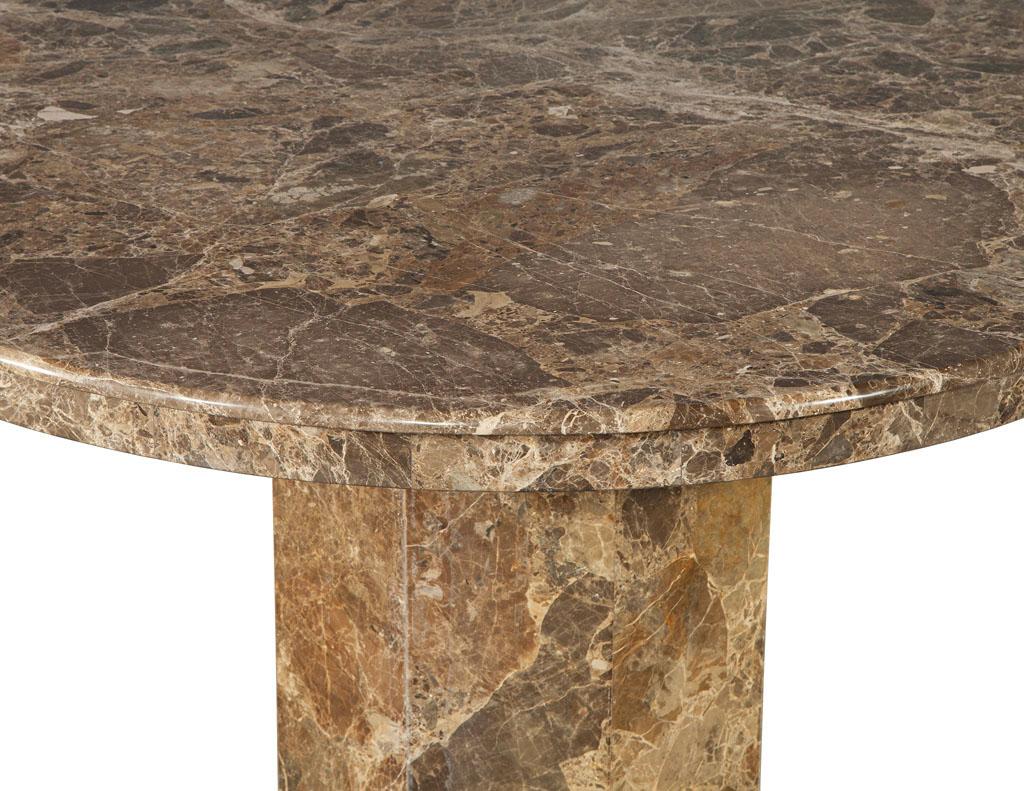 Late 20th Century Round Marble Top Dining Table, Italy, circa 1970s