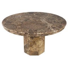 Round Marble Top Dining Table, Italy, circa 1970s Round Marble Top Dining Table, Italy, circa 1970s