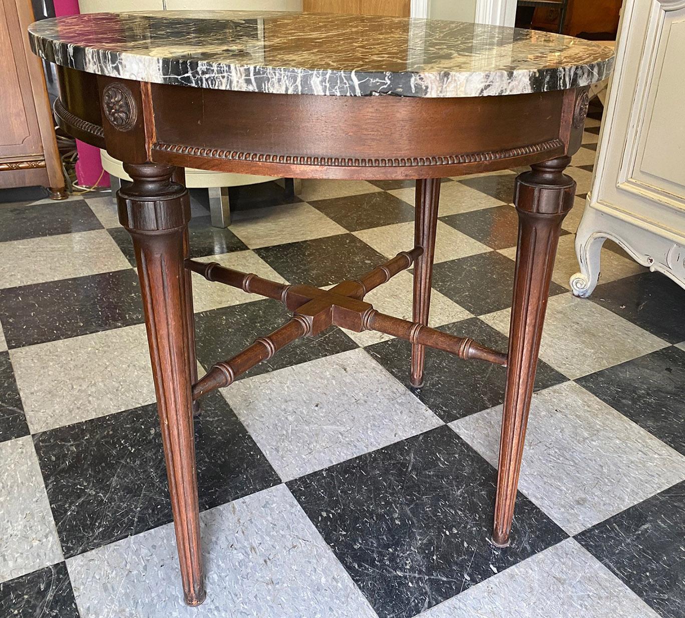 marble top end tables