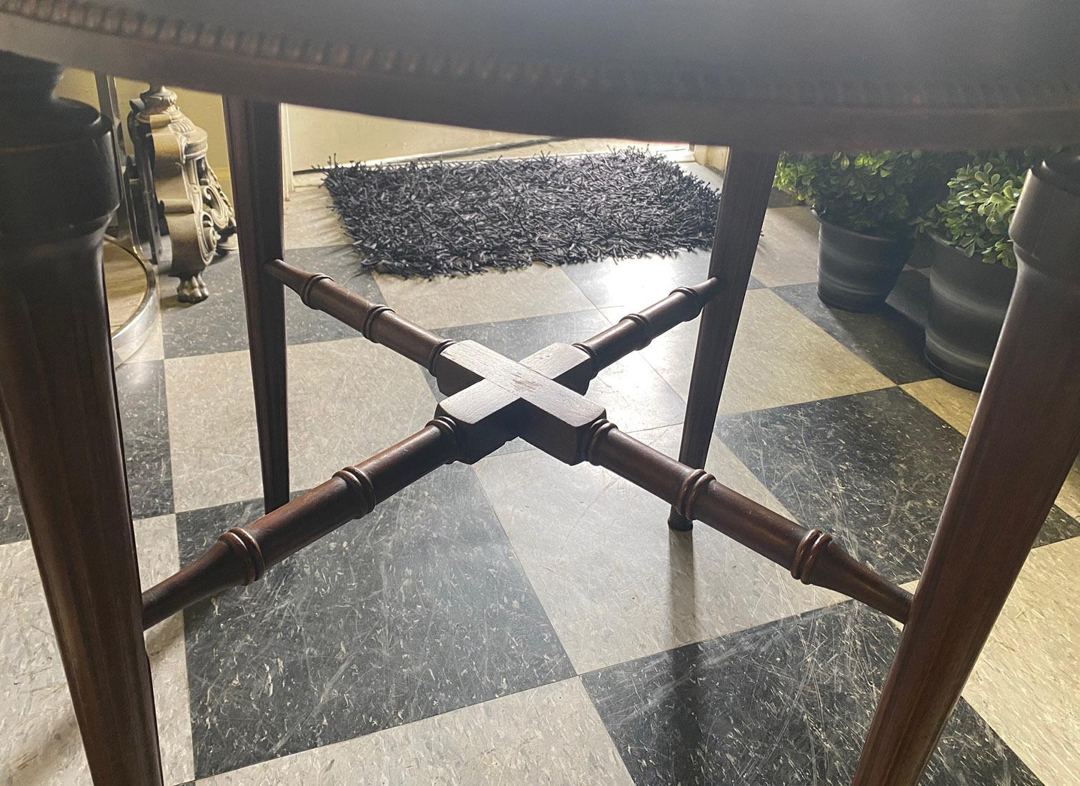 marble top wood side table