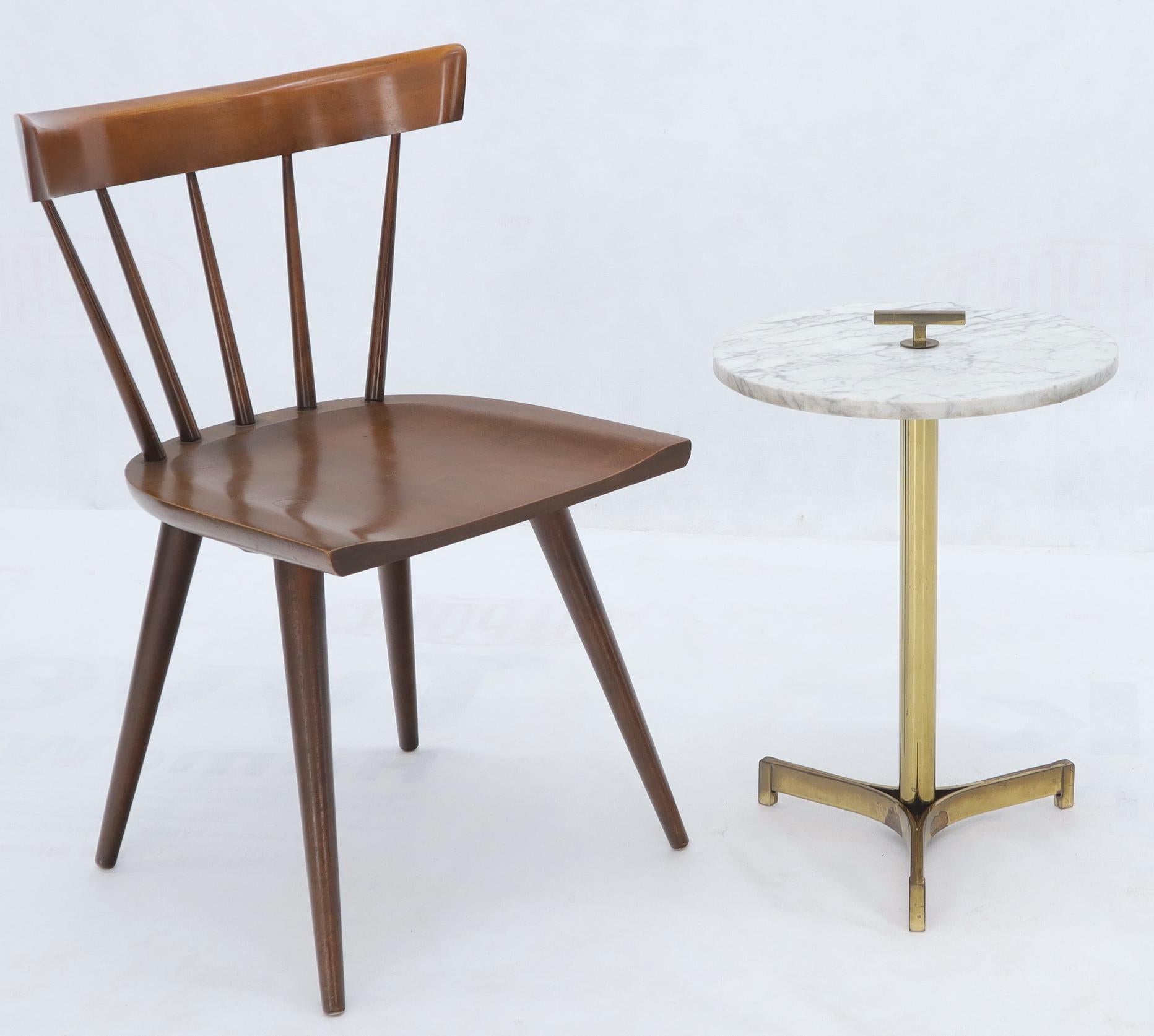 Mid-Century Modern solid brass or bronze base occasional side table with carry handle attribute to Parzinger.