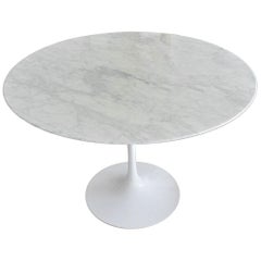 Round Marble Tulip Table by Eero Sarrinen for Knoll