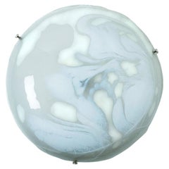 Round Marbled Glass Wall Light by Hillebrand, Germany, 1960s