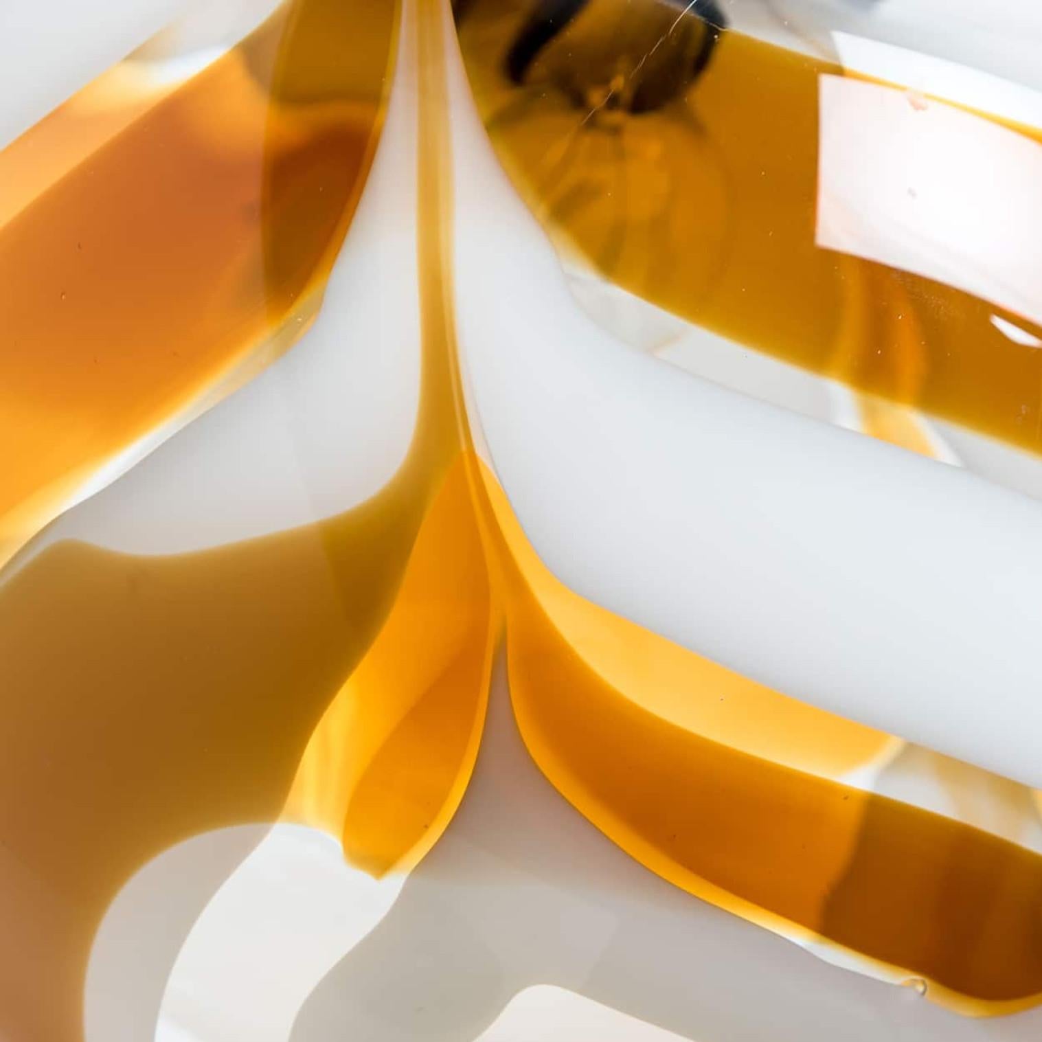 Lampada a sospensione rotonda marmorizzata di Carlo Nason per Mazzega in vendita 3