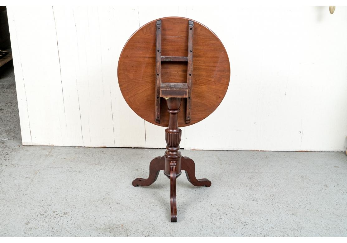 Round Marquetry Tilt Top Games Table For Sale 3