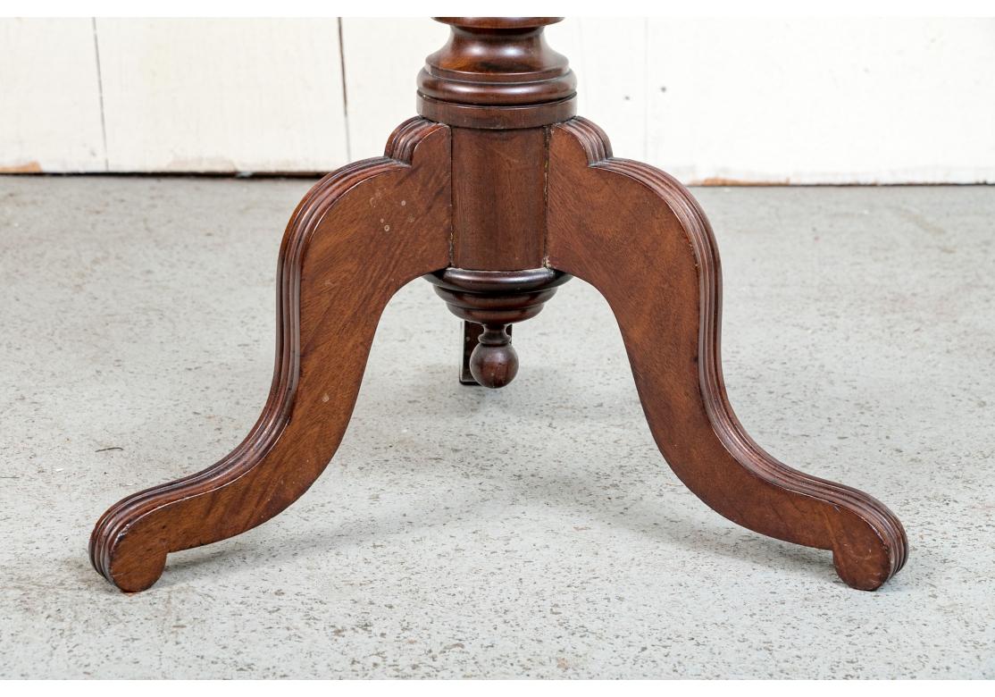 Round Marquetry Tilt Top Games Table For Sale 2
