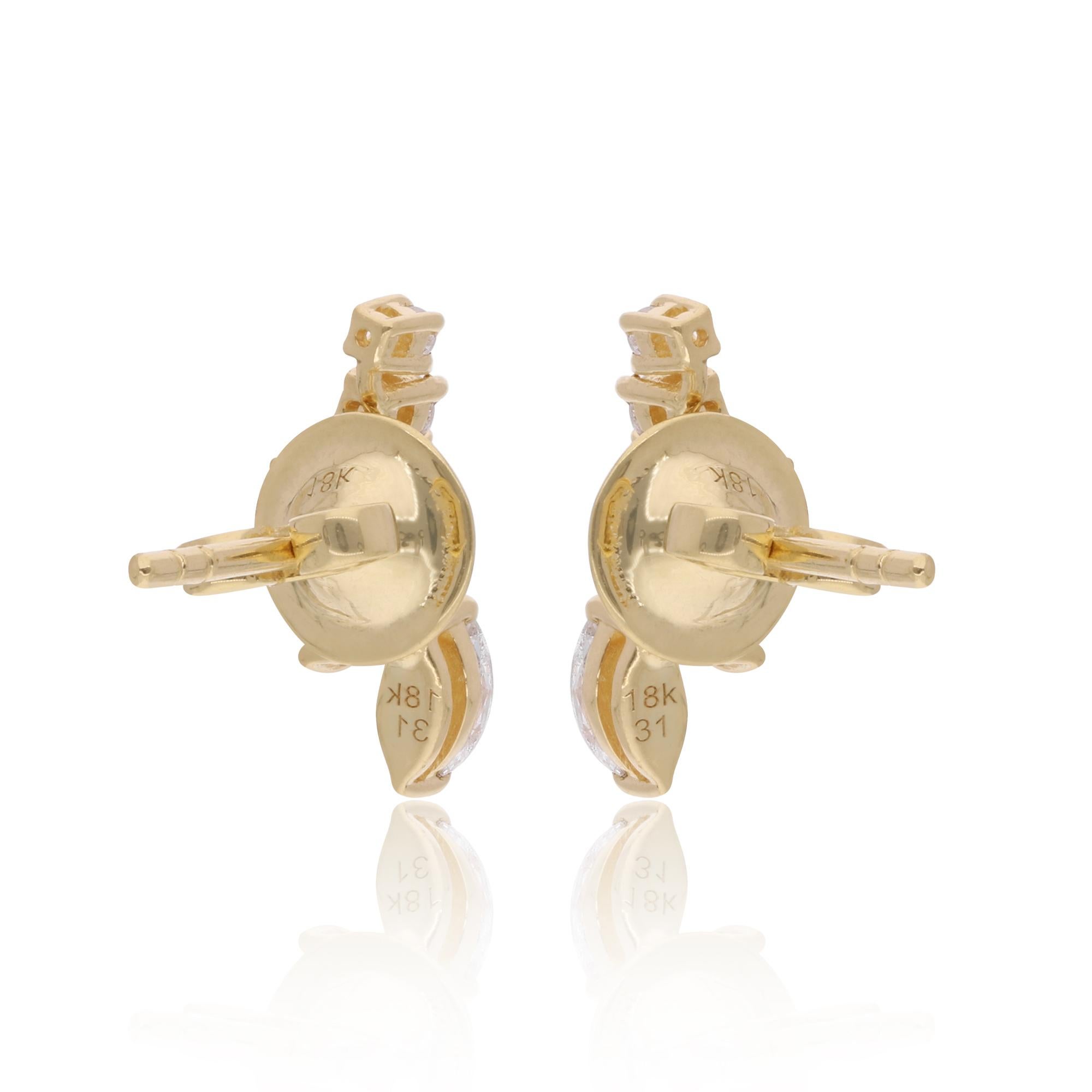 gold diamond bali earrings