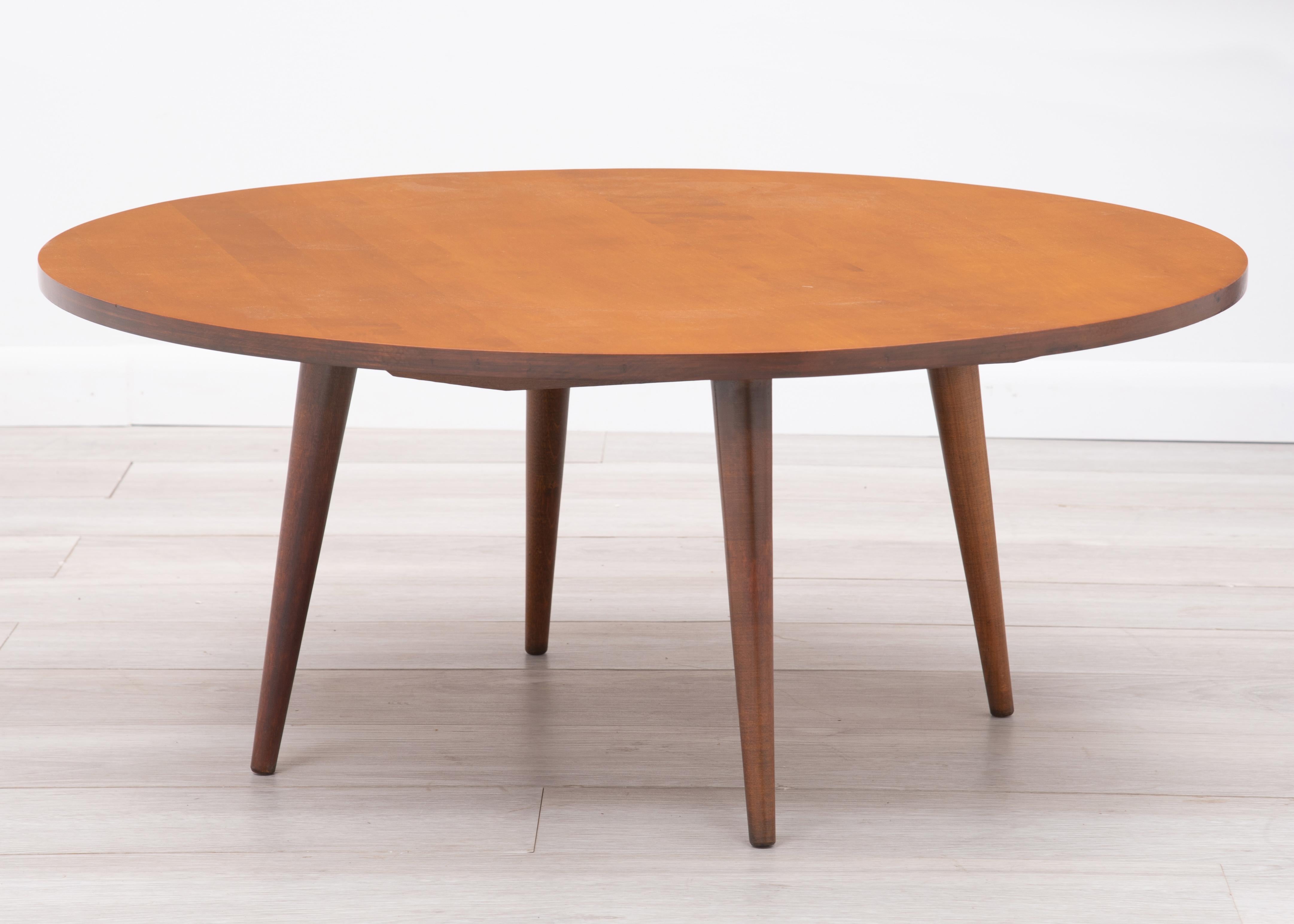 American Round Paul McCobb Planner Group Coffee Table Winchendon Unmarked 1950s For Sale