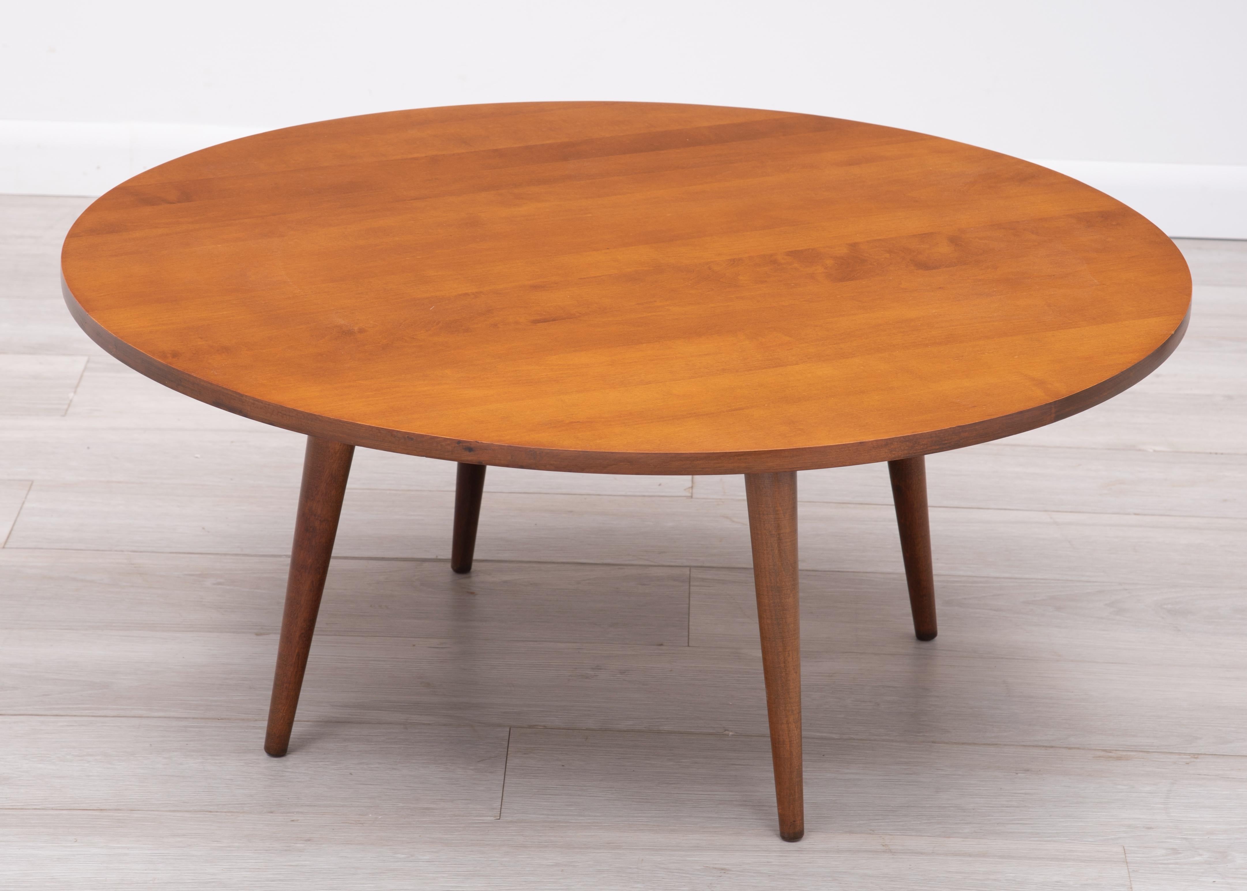 Round Paul McCobb Planner Group Coffee Table Winchendon Unmarked 1950s For Sale 1