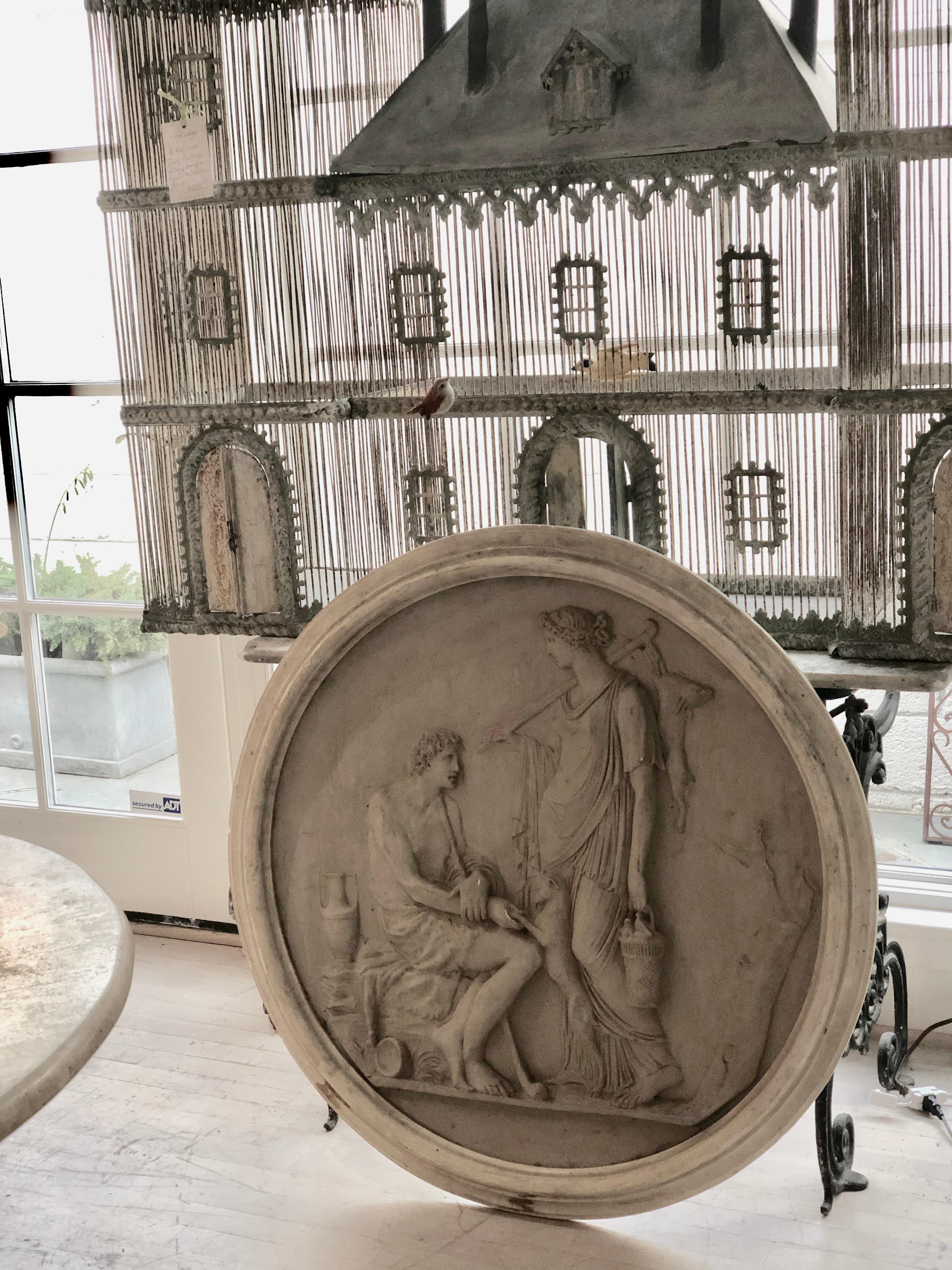 Round Medallion Synthetic Plaster of Greek Mythological Figures 4