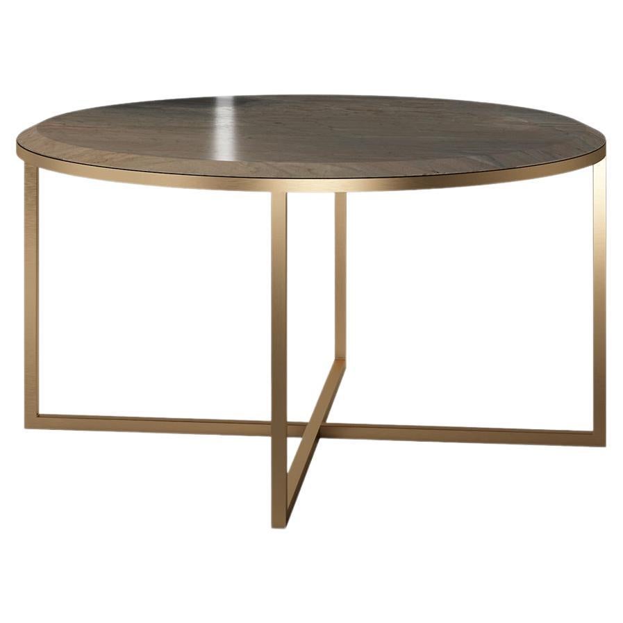 Round Metal and Marble Coffee Table, Hope Royal