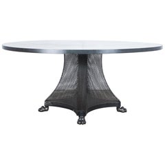 Round Metal Clawfoot Table