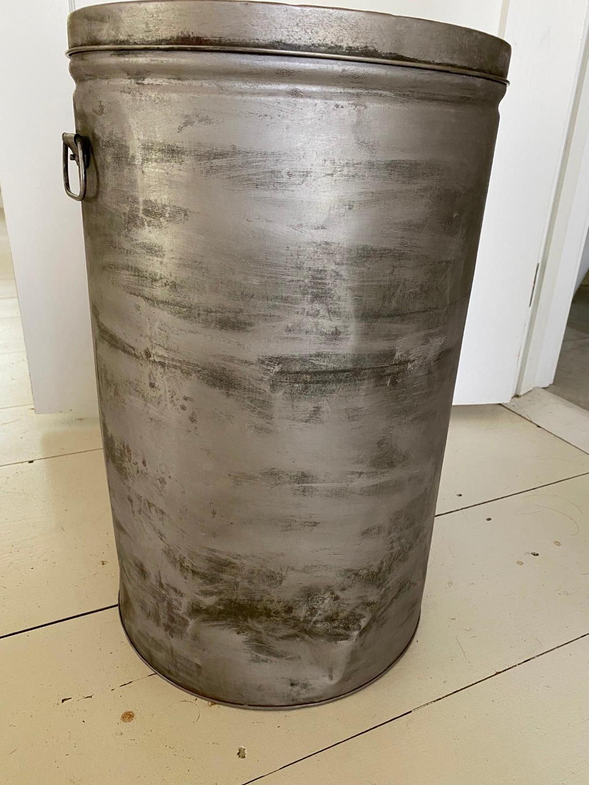 American Round Metal Grain Container or Storage Vessel
