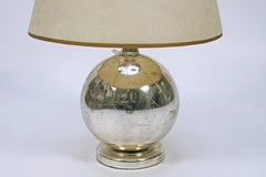 Lampe ronde en métal de Jacques Adnet