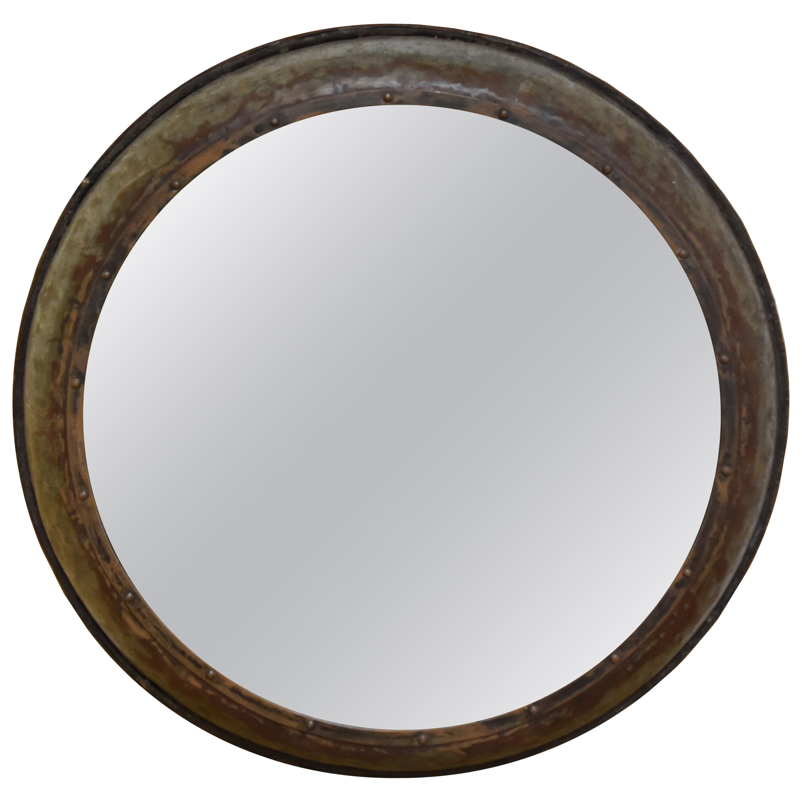 Round Metal Mirror from Spain