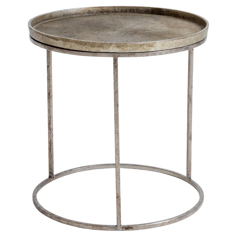 Round Metal Side Table, 20th Century For Sale at 1stDibs