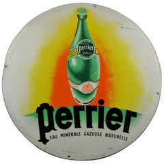 Round Metal Wall Sign, Soda Perrier, Nova, Neuhaus, 1970s
