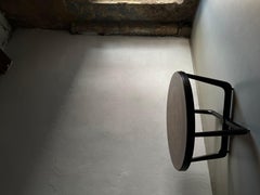 Round Metal Wood Coffee Table from Vad Trevare, Norway, 1970s