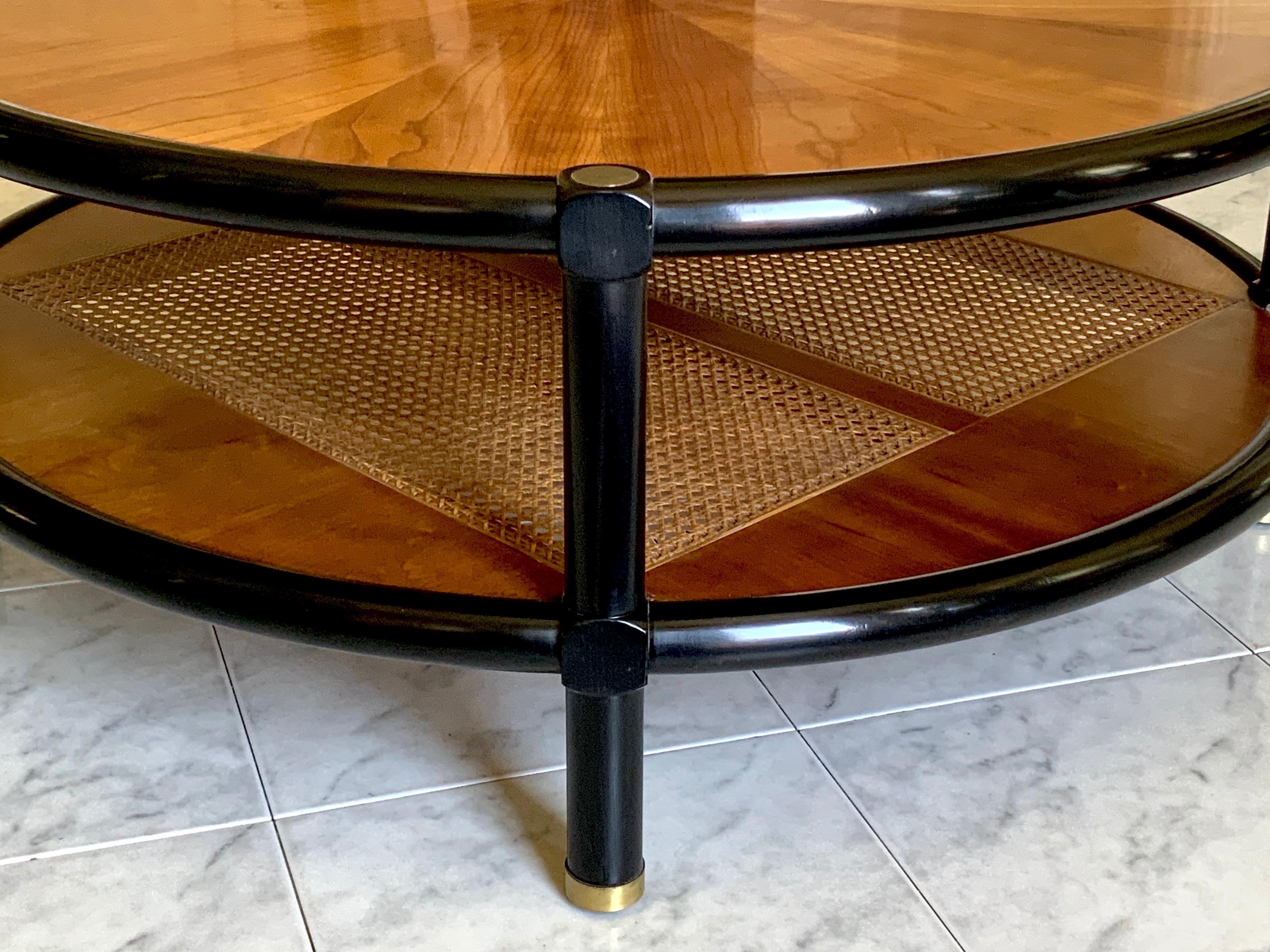 Mid-20th Century Round Michael Taylor for Baker Coffee and Cocktail Table
