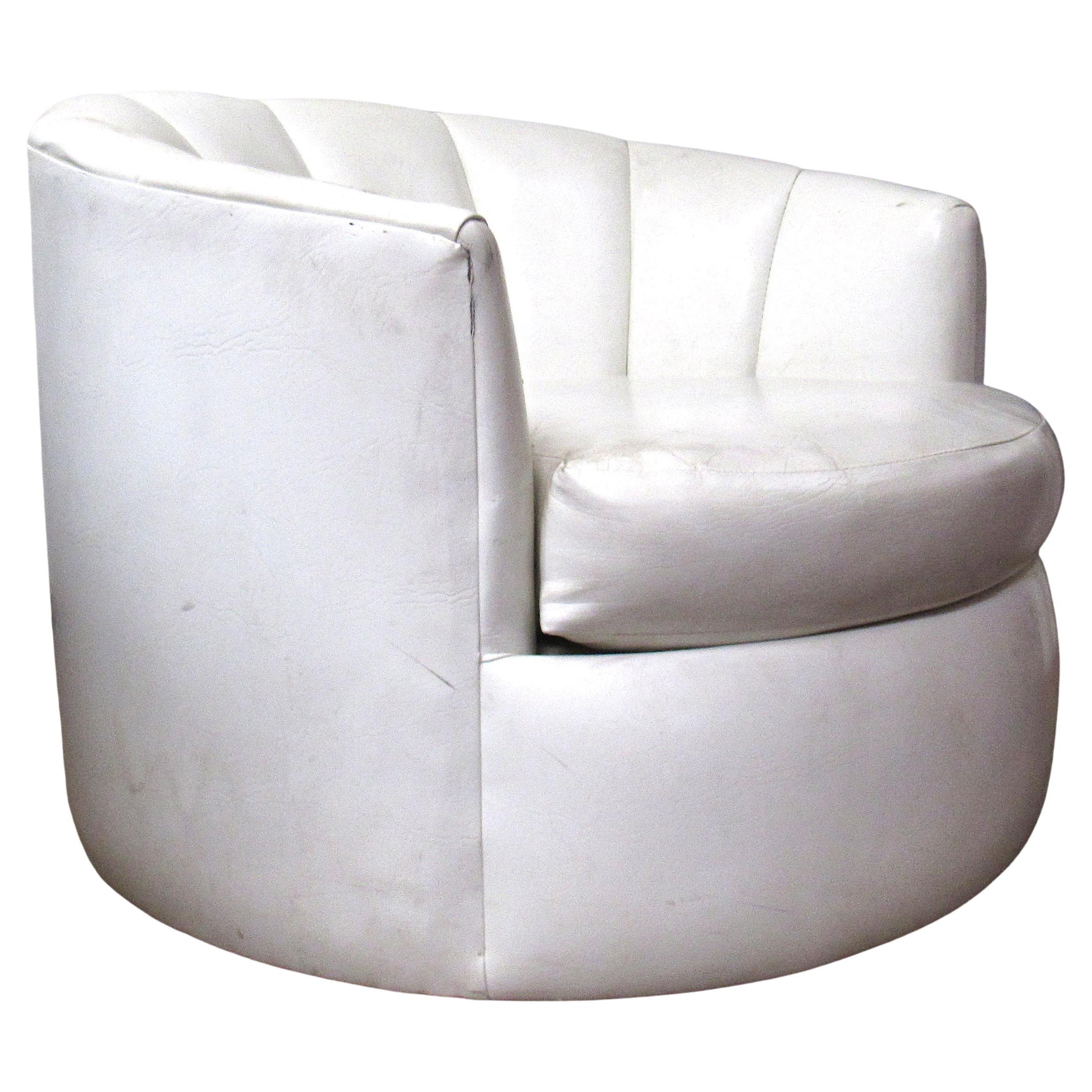 Round Mid-Century Club Chair