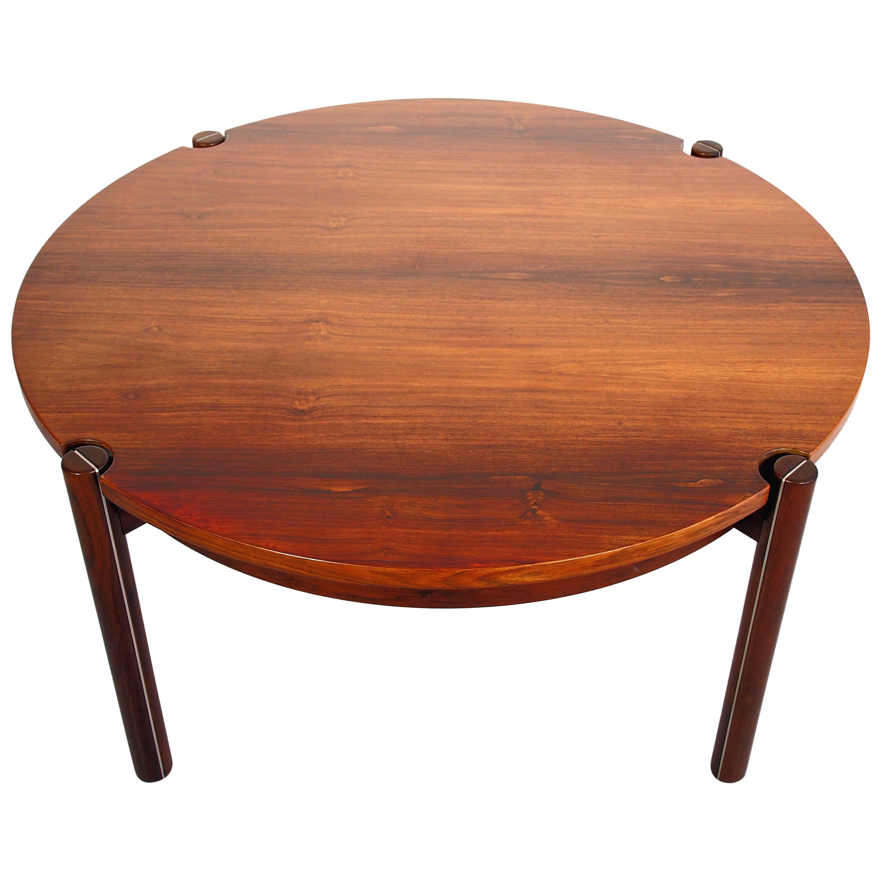 Round Midcentury Coffee Table by Hans J. Frydendal