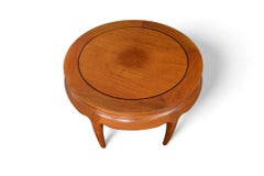 Round Mid Century Coffee Table In Mahogany