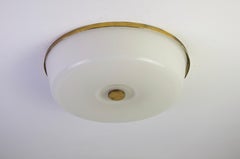 Round Mid-Century Flush Mount attr. to Stilnovo, 1960s, Italy
