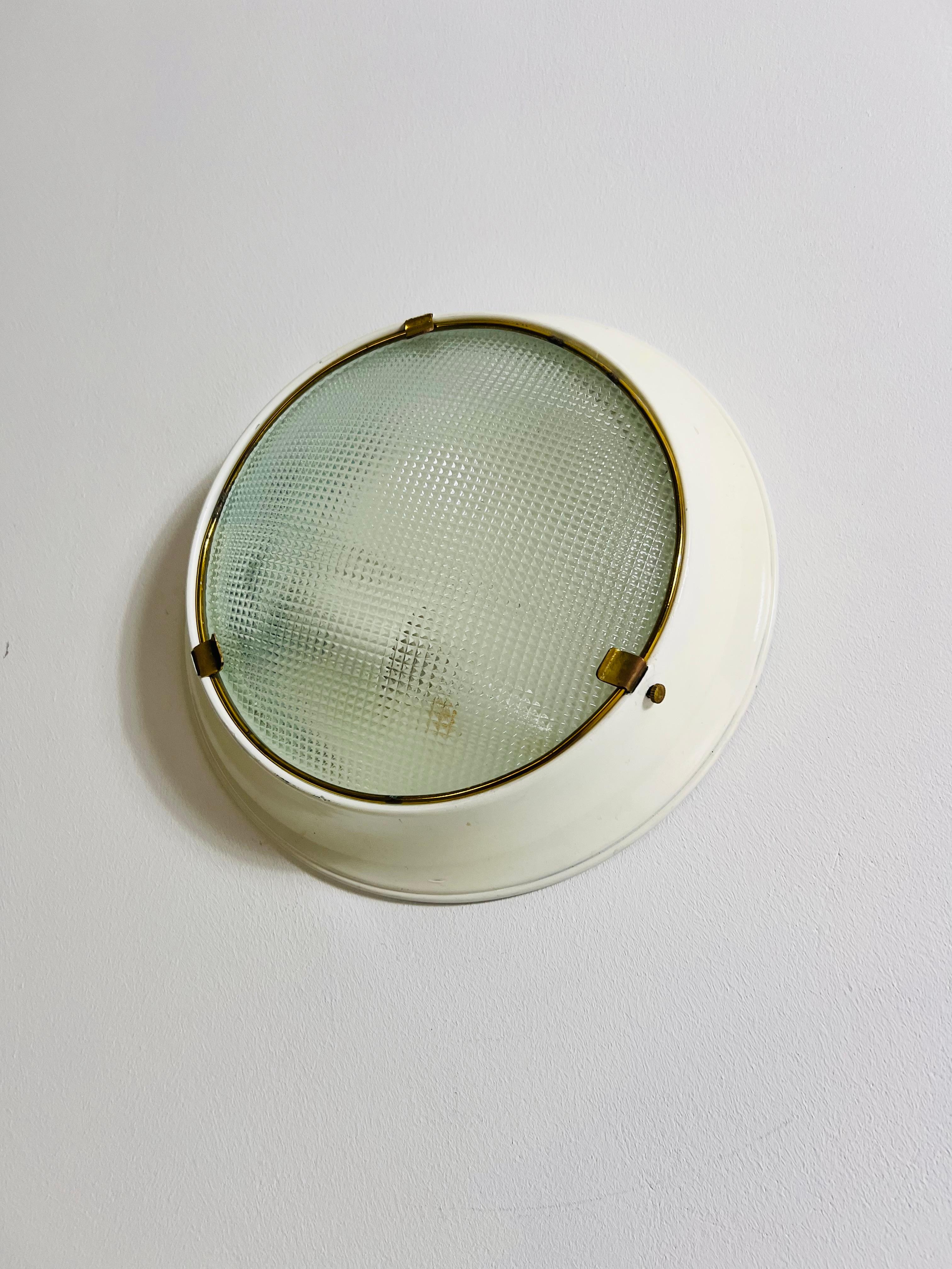 Mid-20th Century Round Mid-Century Flush Mount by Stilnovo, 1960s, Italy For Sale