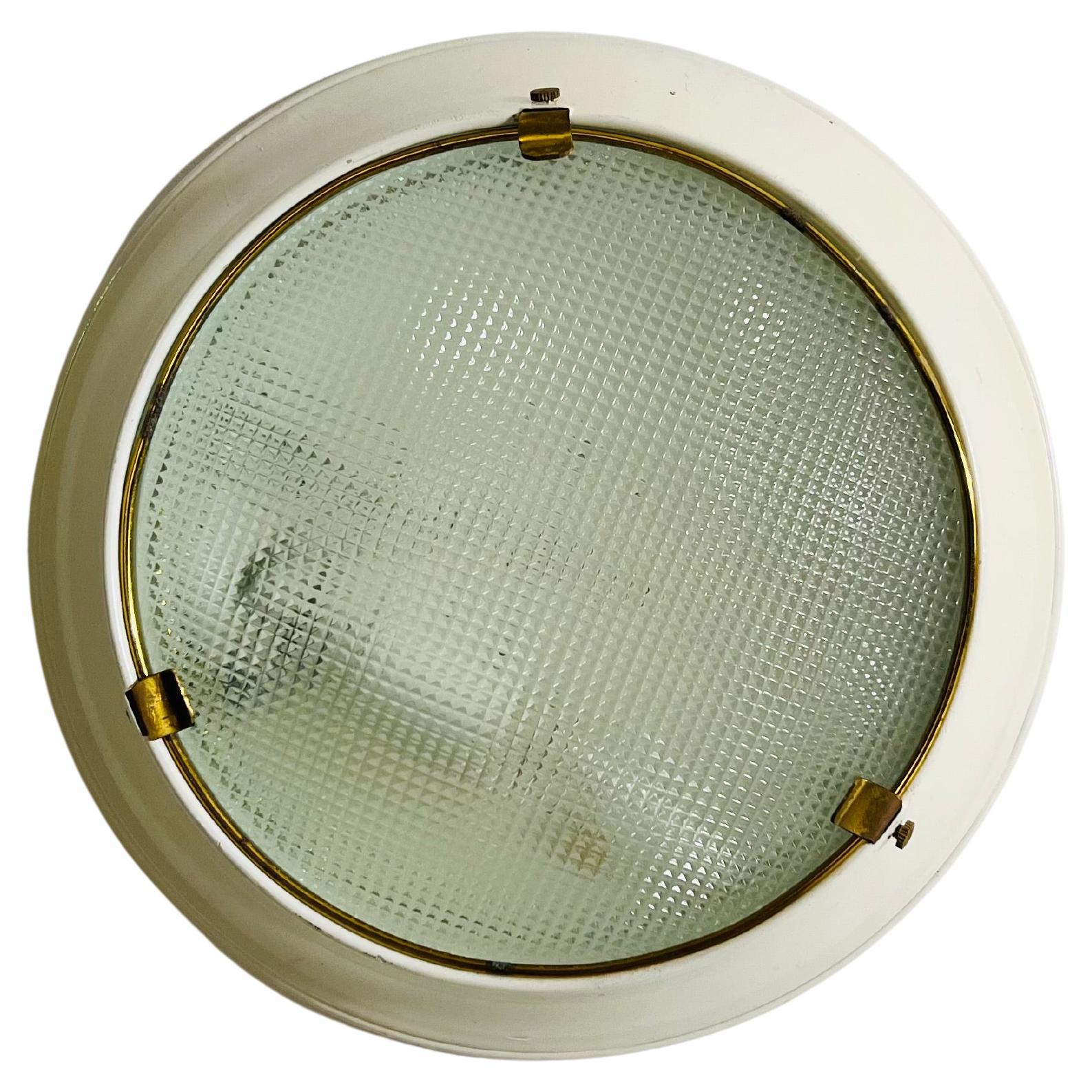 Round Mid-Century Flush Mount by Stilnovo, 1960s, Italy For Sale
