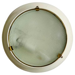 Round Mid-Century Flush Mount by Stilnovo, 1960s, Italy