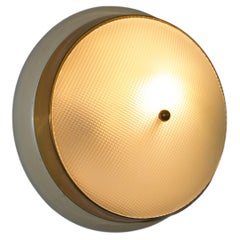 Round Mid-Century Flush Mount by Stilnovo, 1960s, Italy