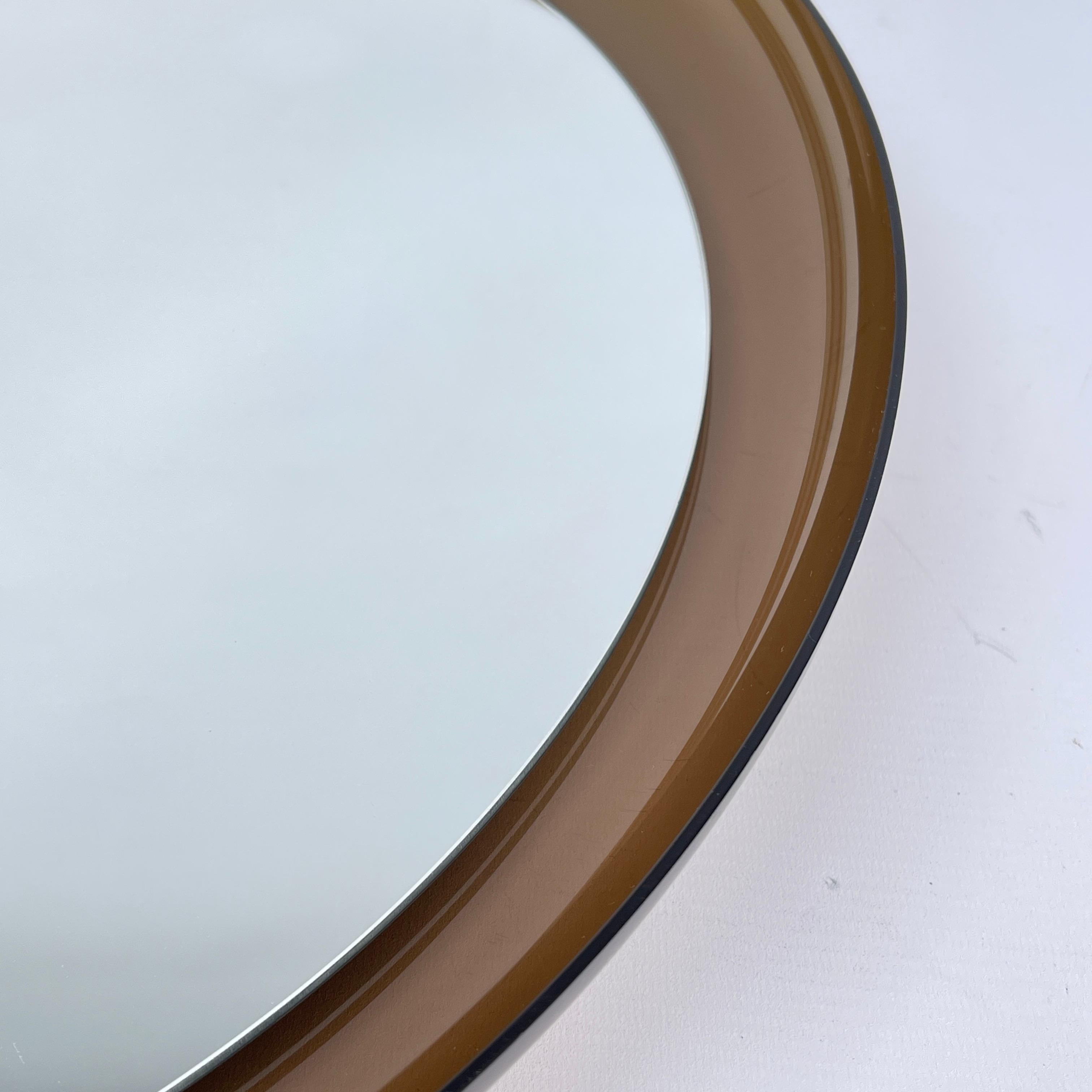 European round MID-CENTURY mirror by GUZZINI, 1960s For Sale