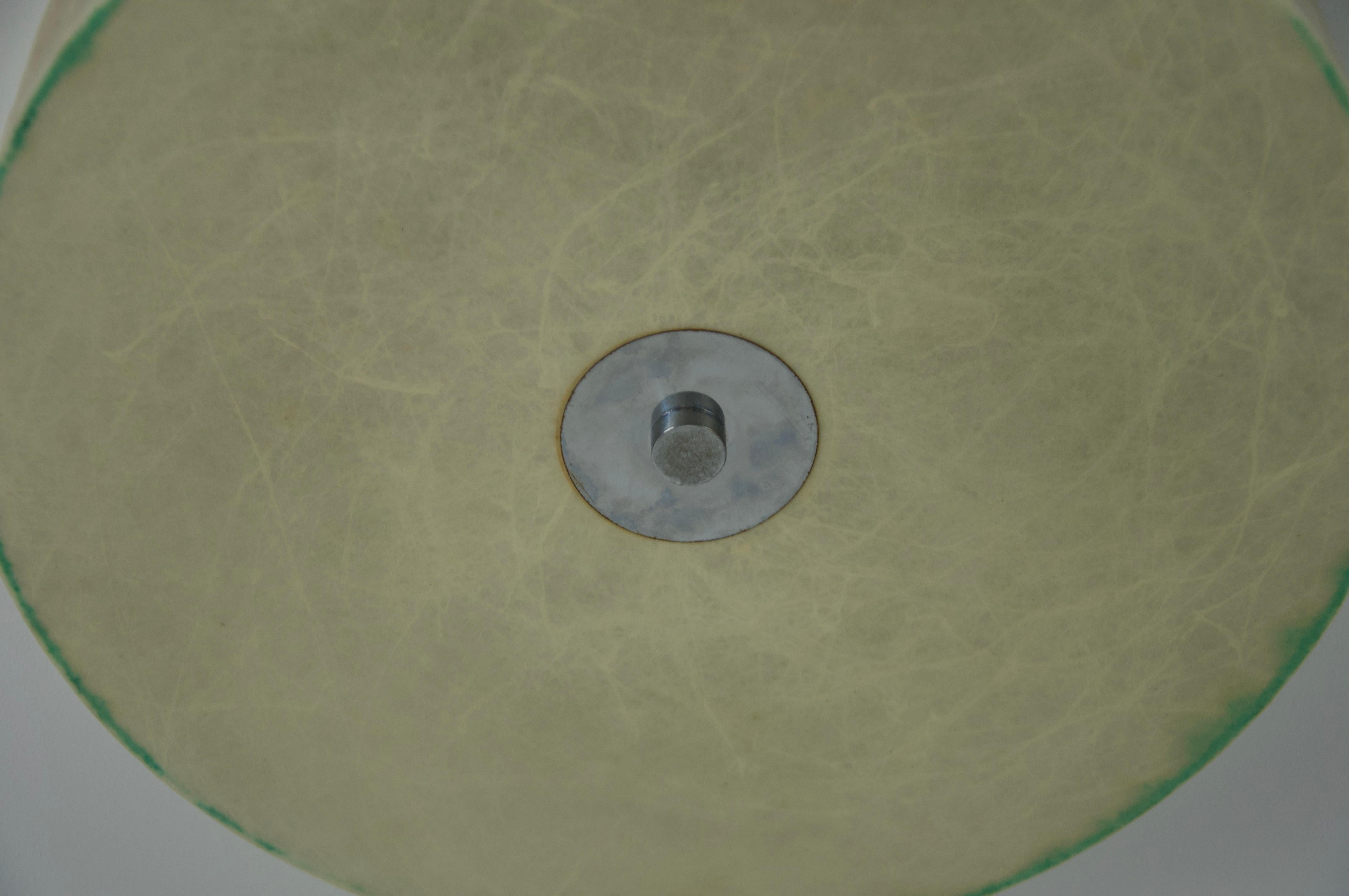 Round Mid-Century Modern Cocoon Flush Mount, 1960s, Italy For Sale 5