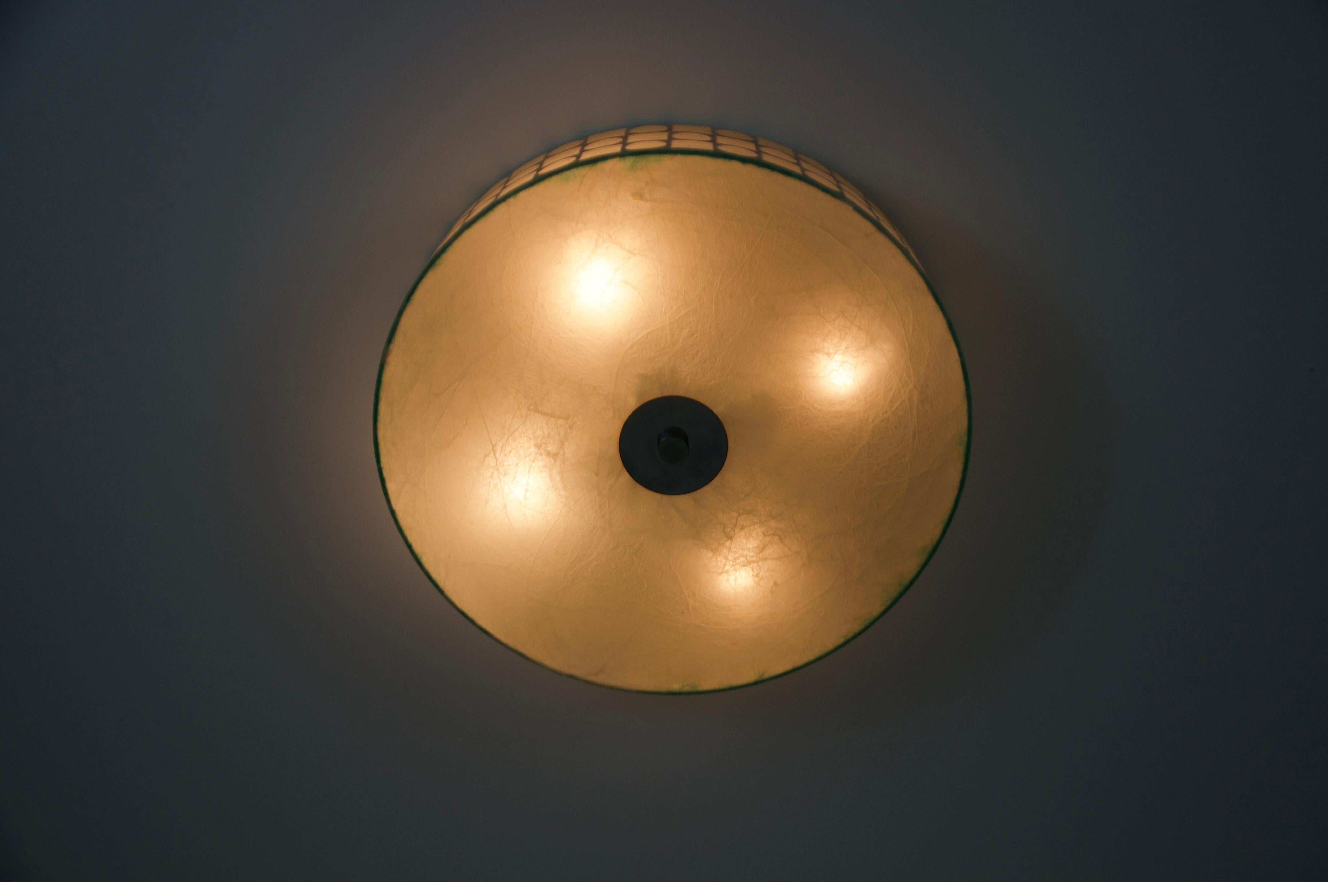 Round Mid-Century Modern Cocoon Flush Mount, 1960s, Italy For Sale 13