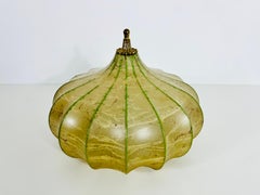 Round Mid-Century Modern Cocoon Flush Mount, 1960s, Italy