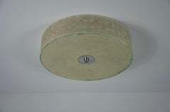 Round Mid-Century Modern Cocoon Flush Mount, 1960s, Italy