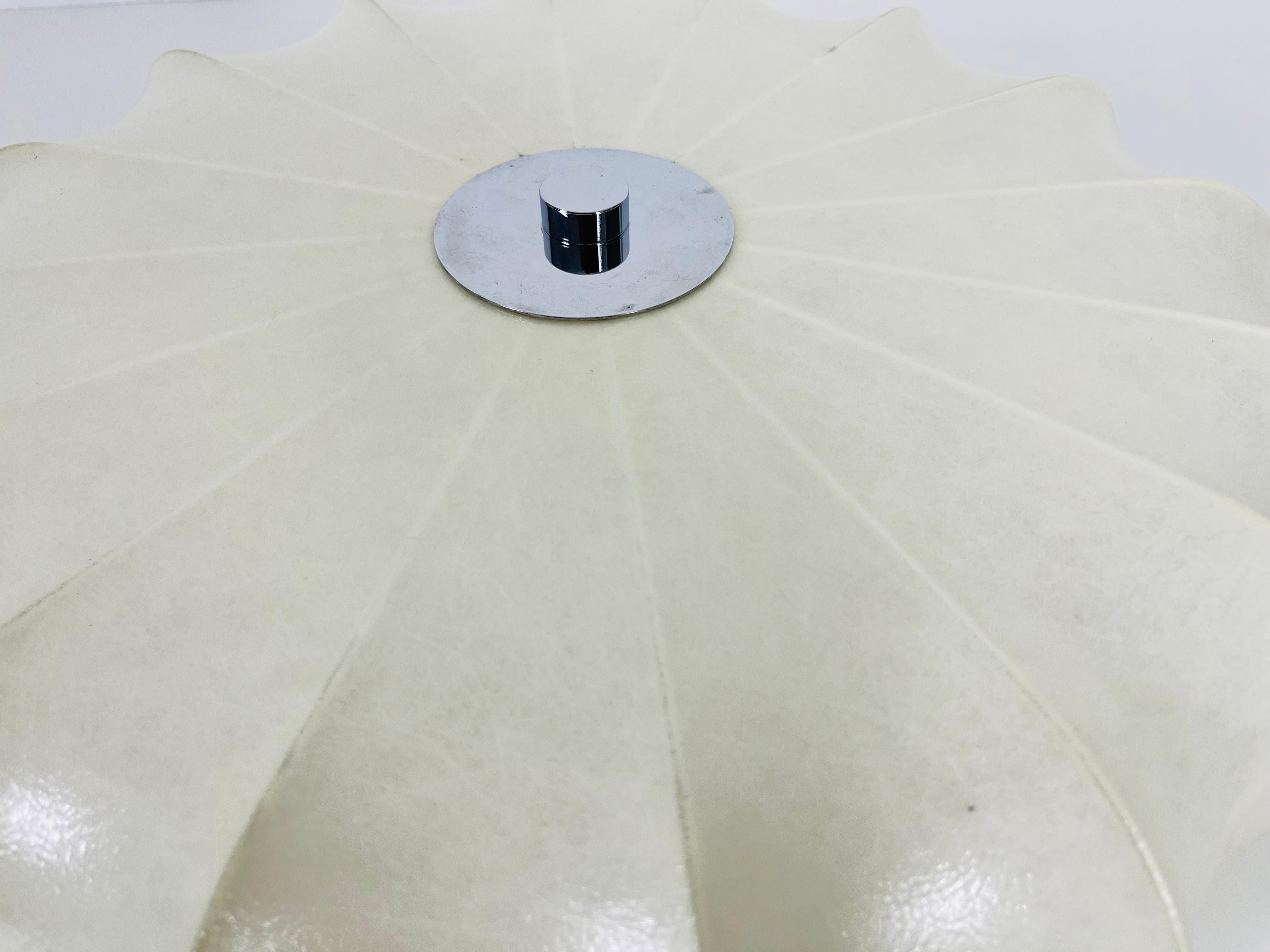 Mid-20th Century Round Mid-Century Modern Cocoon Flush Mount, 1960s, Italy