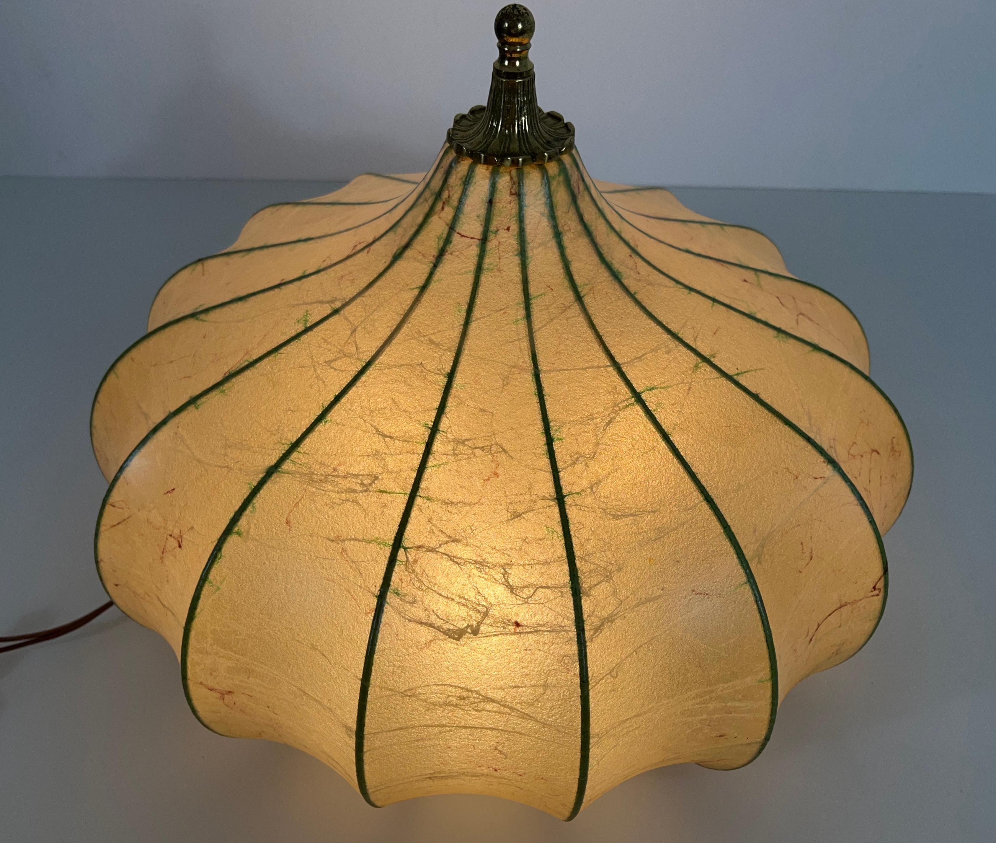 Round Mid-Century Modern Cocoon Flush Mount, 1960s, Italy For Sale 2