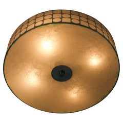 Round Mid-Century Modern Cocoon Flush Mount, 1960s, Italy