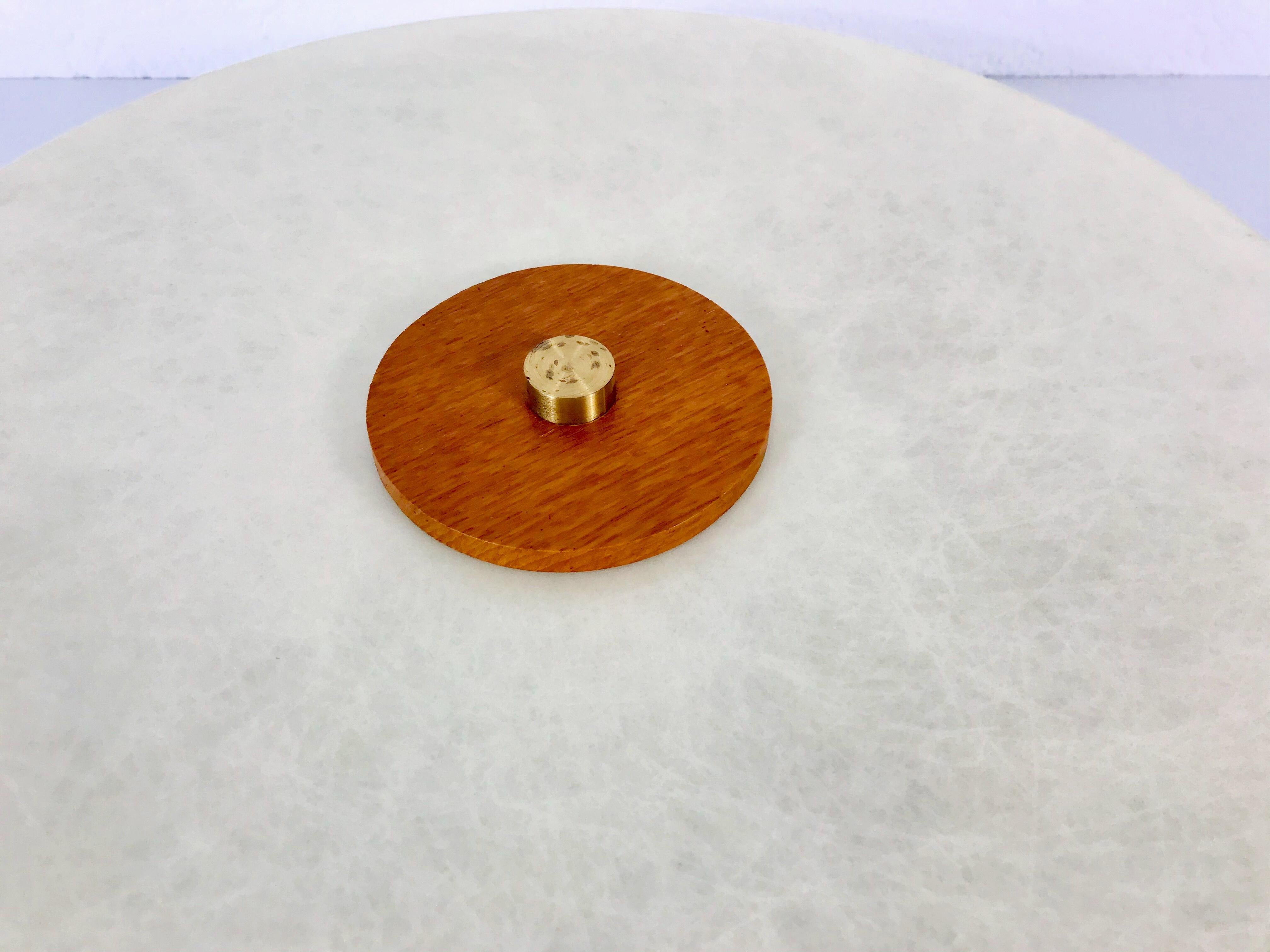 European Round Mid-Century Modern Cocoon Flush Mount by Goldkant Leuchten, 1960s, Germany