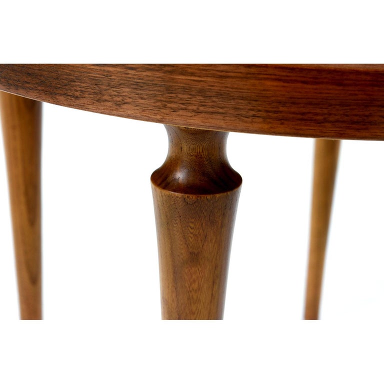Round Mid Century Modern End Table With Wood Inlay Top At 1stdibs Décor therapy mid century one drawer side table wood light walnut. round mid century modern end table with wood inlay top