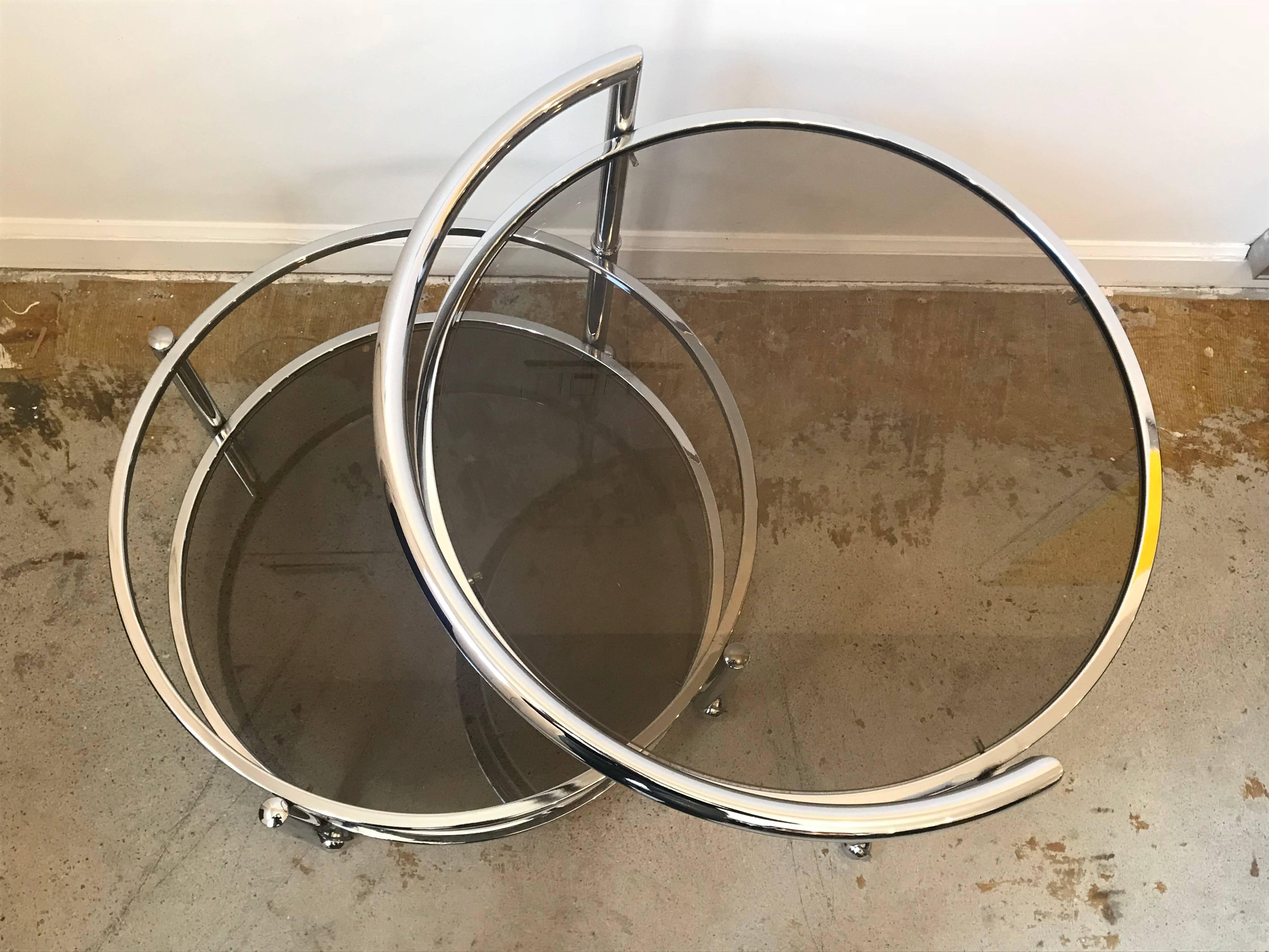 two tier round glass coffee table